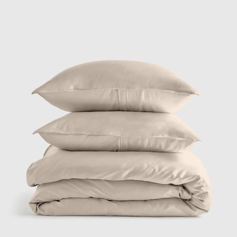 Quince Bamboo Duvet Cover Set - Sand - Full/Queen